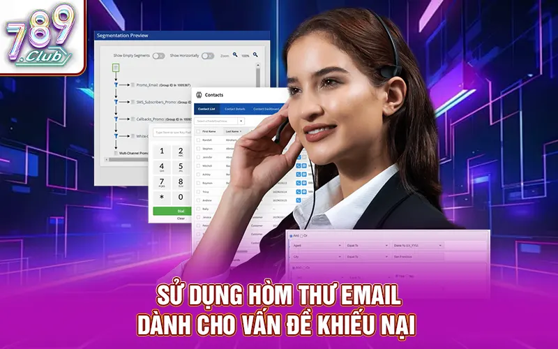 Sử dụng hòm thư Email dành cho vấn đề khiếu nại
